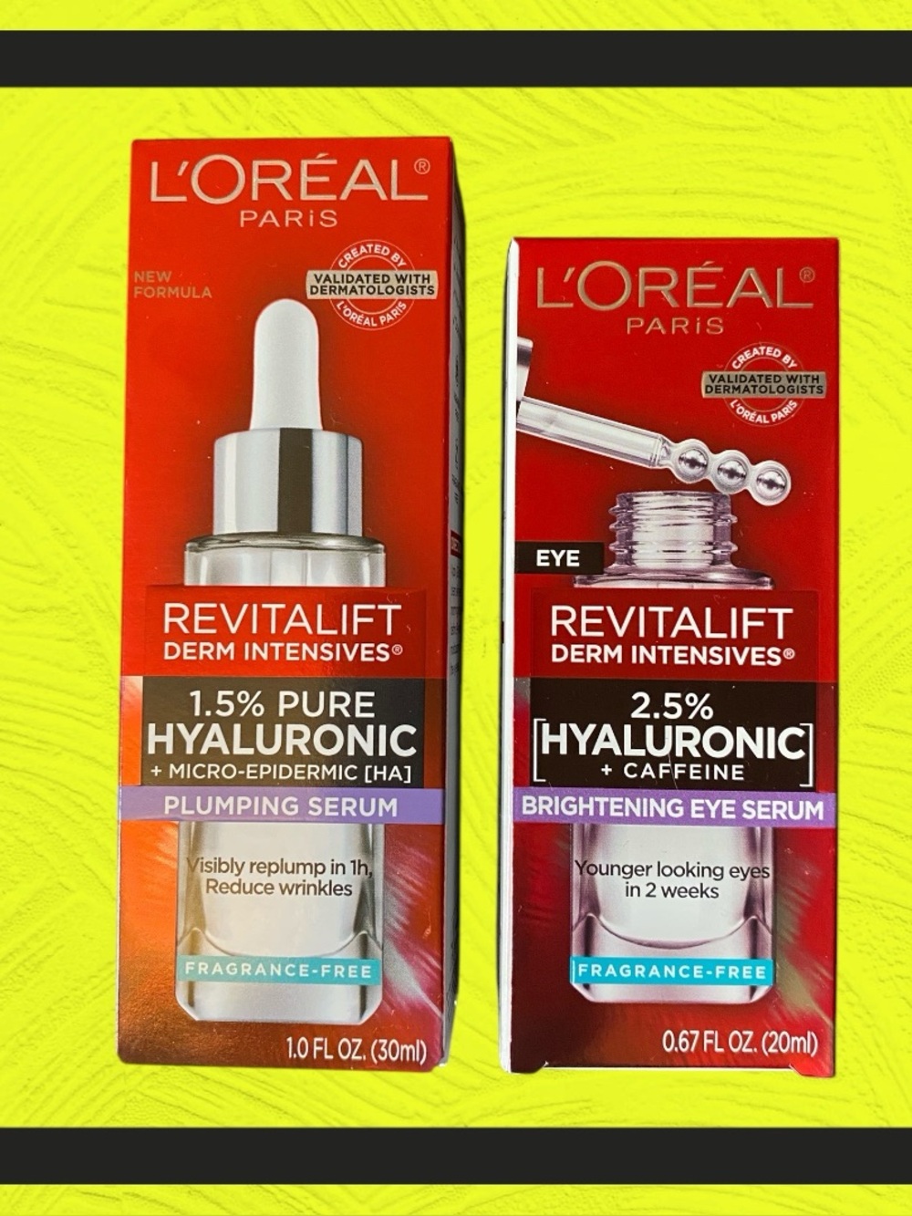 L'Oreal Revitalift Derm Intensives - Red Packaging Hyaluronic Serums
